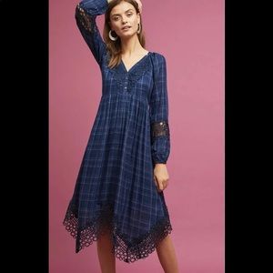 EUC Anthropologie Plaid Kerchief Dress by Akemi + Kin Size 10